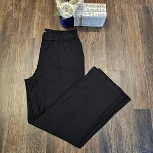 Eileen Fisher Pants Black Straight Leg Crop Pull On Crepe Pant Medium